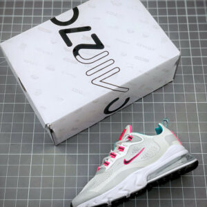 Nike Air Max 270 React White Teal and Pink For Sale