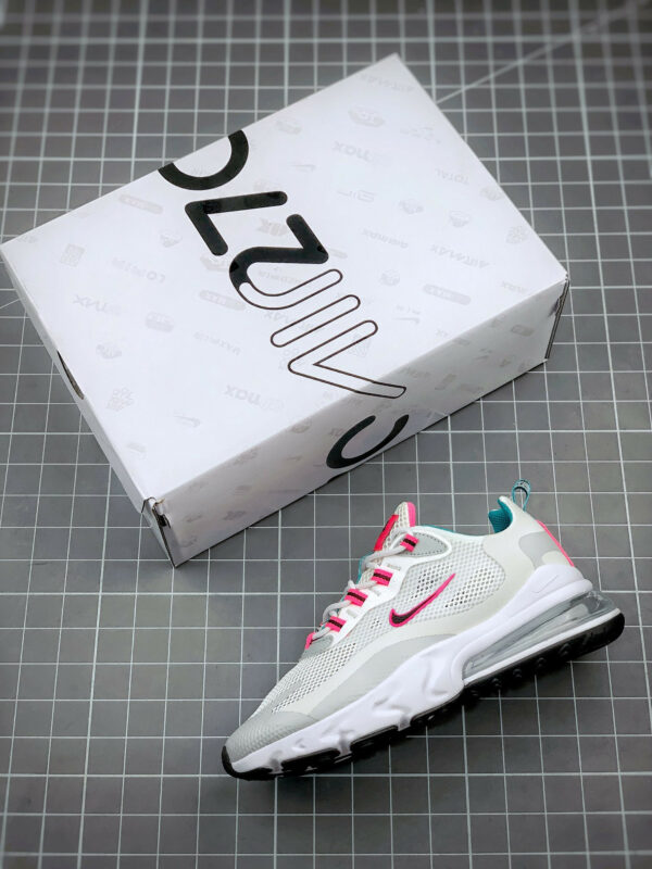 Nike Air Max 270 React White Teal and Pink For Sale