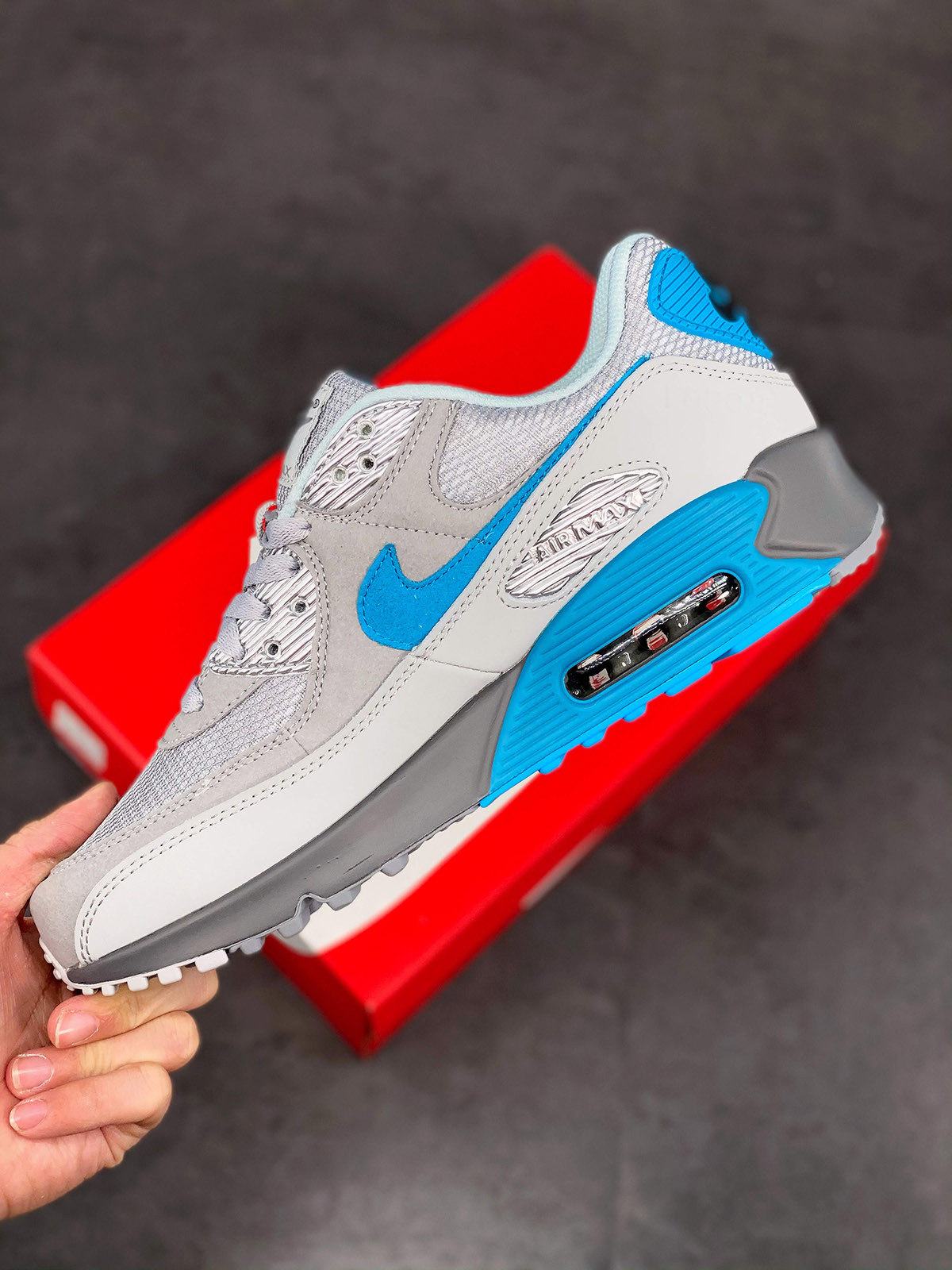 Nike Air Max 90 Moscow Smoke Grey Infrared-Laser Blue For Sale