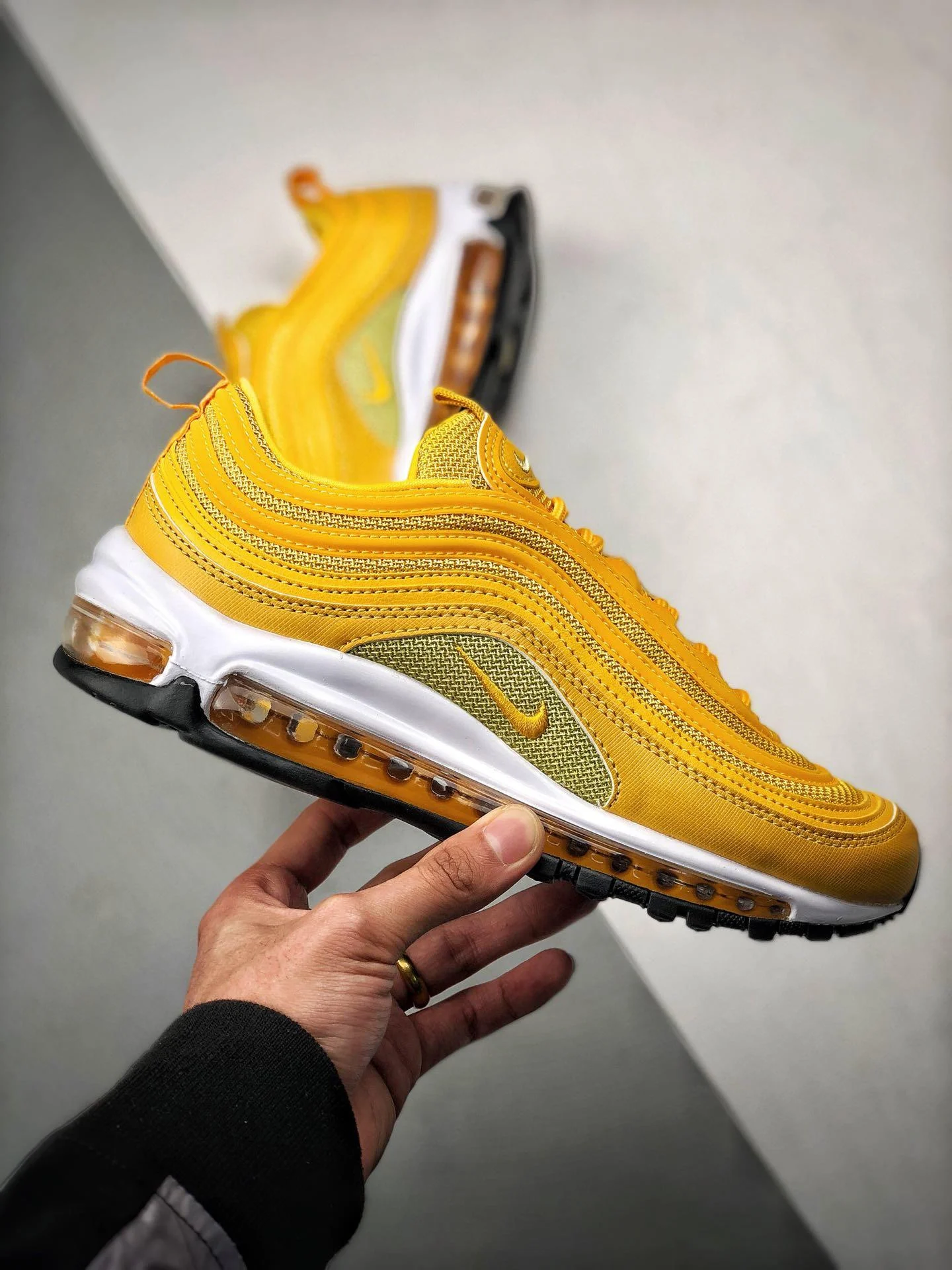 Nike Air Max 97 GS Mustard Buff Gold-White For Sale