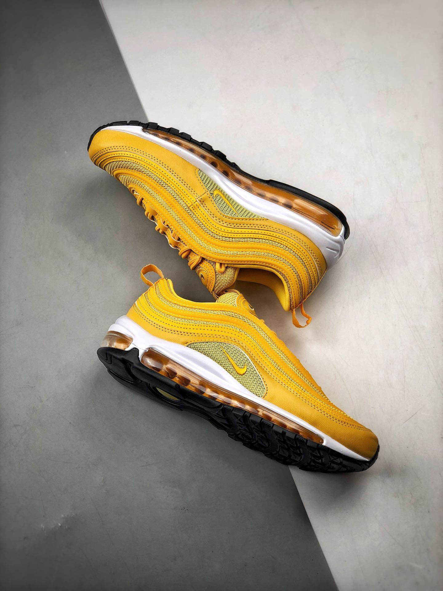 Nike Air Max 97 GS Mustard Buff Gold-White For Sale