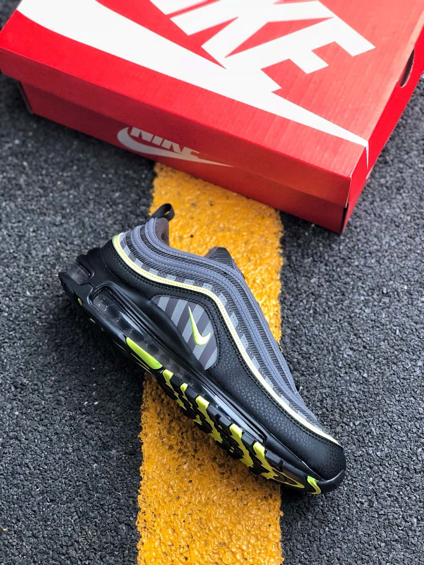 Nike Air Max 97 Thunder Grey Lime Blast-Black BV6057-001 On Sale