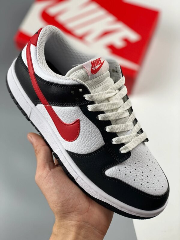 Nike Dunk Low Panda Black White Red FB3354-001 For Sale