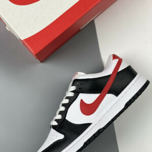 Nike Dunk Low Panda Black White Red FB3354-001 For Sale