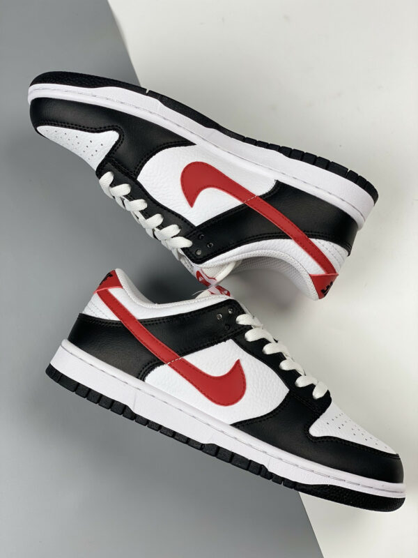 Nike Dunk Low Panda Black White Red FB3354-001 For Sale