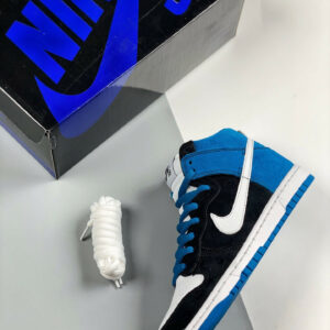 Nike SB Dunk High Send Help Black White-Blue Reef For Sale