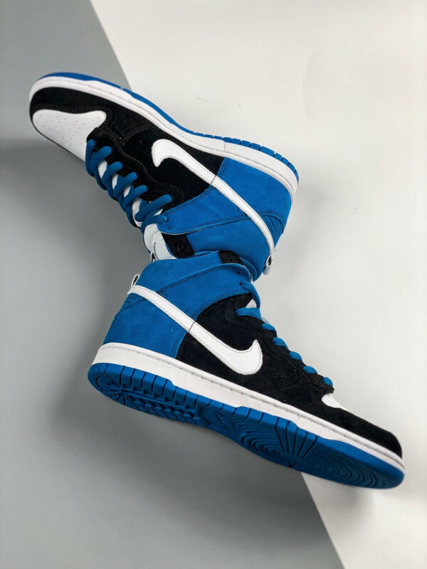 Nike SB Dunk High Send Help Black White-Blue Reef For Sale