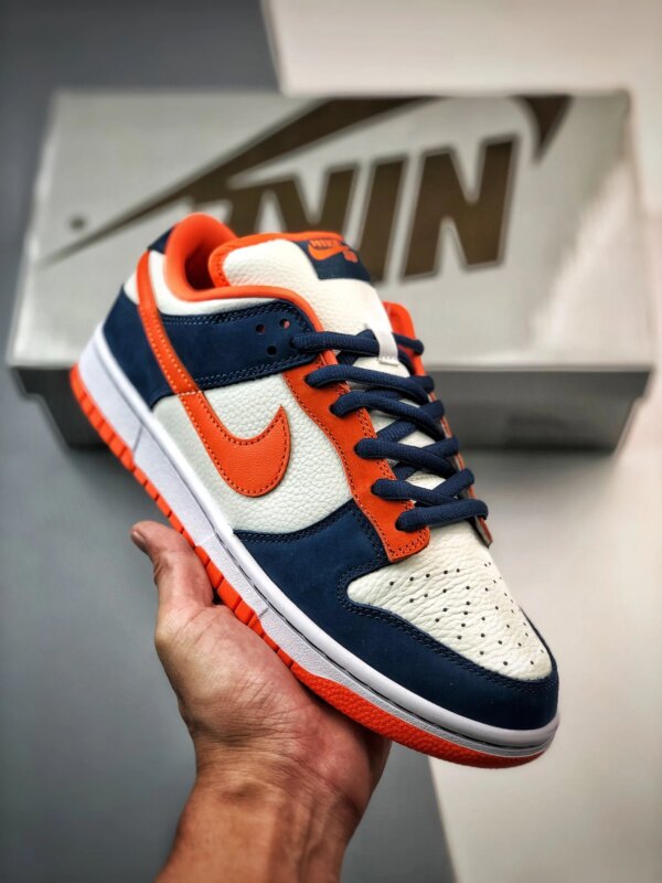 Nike SB Dunk Low Broncos White Orange Blaze-Midnight Navy 304292-184 For Sale