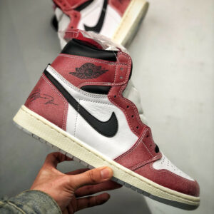 Trophy Room x Air Jordan 1 High OG SP White Varsity Red Sail Black