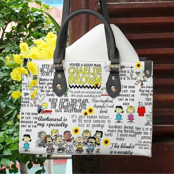 Snoopy Charlie Brown Women Leather Hand Bag