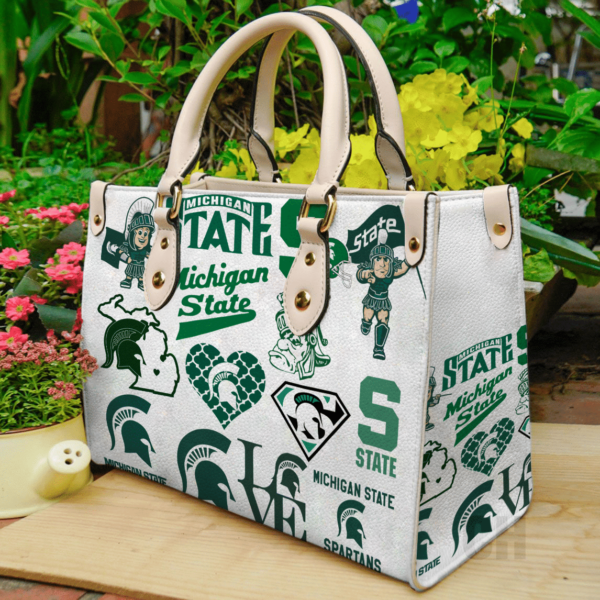 Michigan State Spartans Women Leather Hand Bag