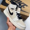 Air Jordan 1 High Zoom CMFT White Black-Light Orewood Brown For Sale