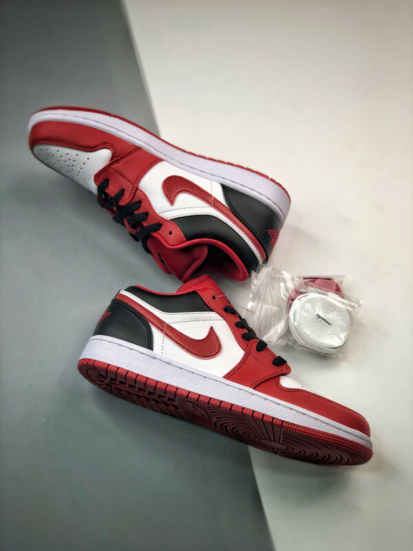 Air Jordan 1 Low White Red Black 553558-163 For Sale