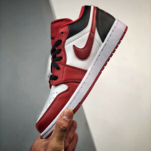 Air Jordan 1 Low White Red Black 553558-163 For Sale