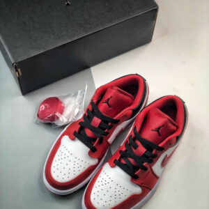 Air Jordan 1 Low White Red Black 553558-163 For Sale