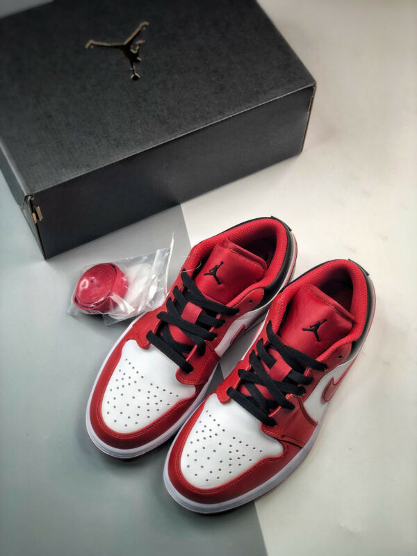 Air Jordan 1 Low White Red Black 553558-163 For Sale