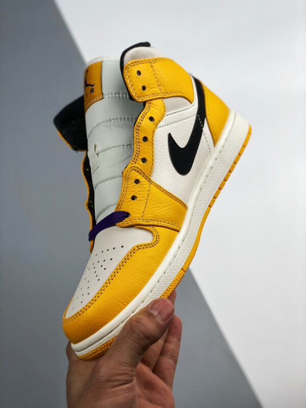 Air Jordan 1 Mid Lakers Yellow White Purple