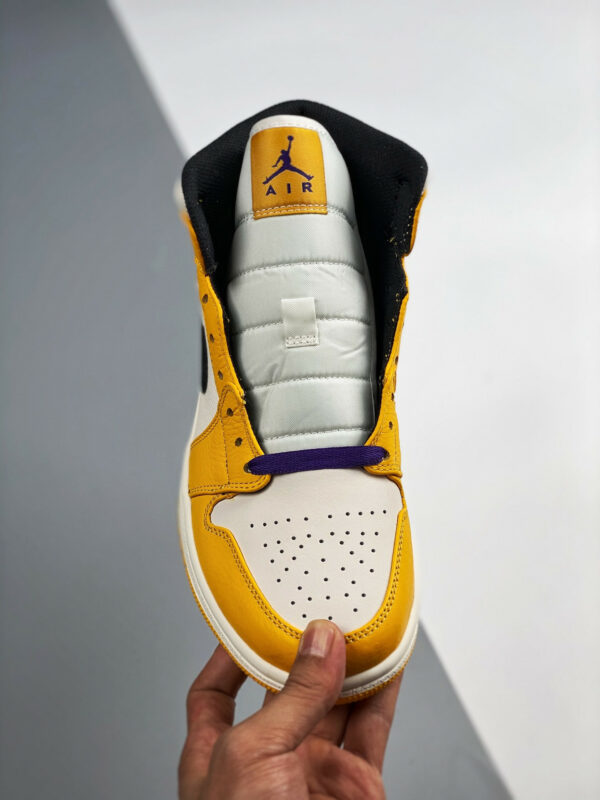 Air Jordan 1 Mid Lakers Yellow White Purple