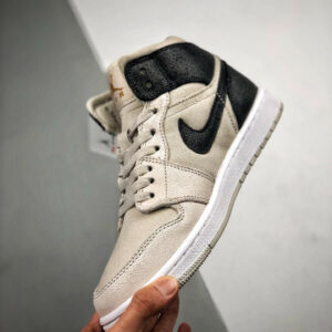 Air Jordan 1 Mid Light Bone Metallic Gold 554725-023 On Sale