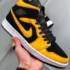 Air Jordan 1 Mid Reverse New Love Black Yellow On Sale