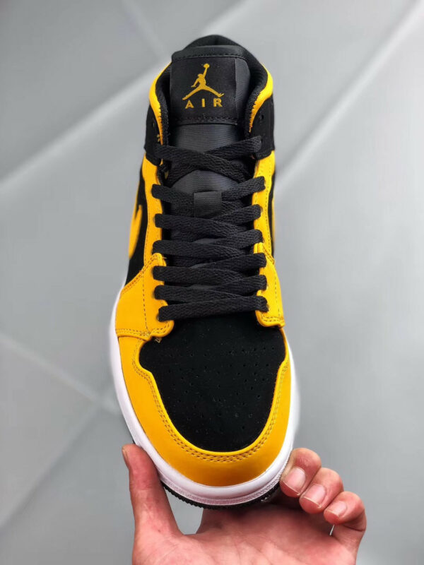 Air Jordan 1 Mid Reverse New Love Black Yellow On Sale