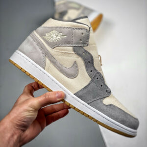 Air Jordan 1 Mid SE Coconut Milk Particle Grey For Sale