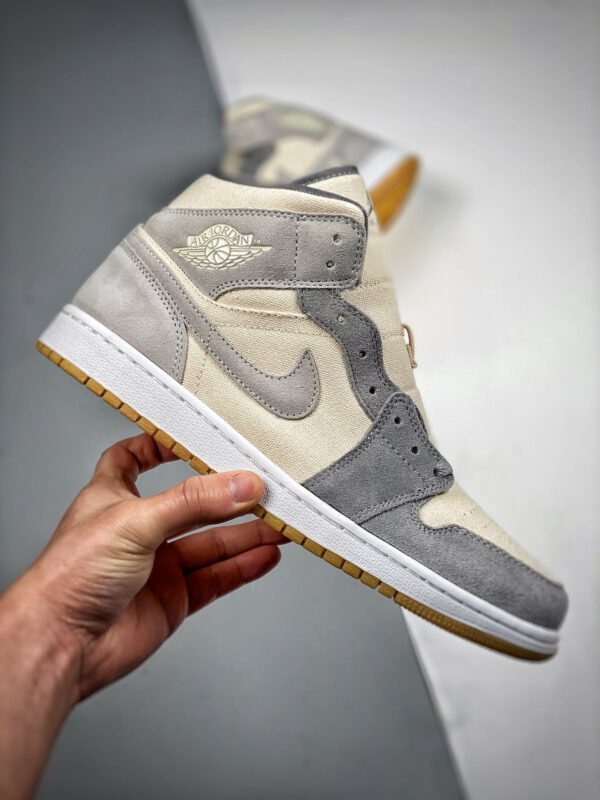 Air Jordan 1 Mid SE Coconut Milk Particle Grey For Sale