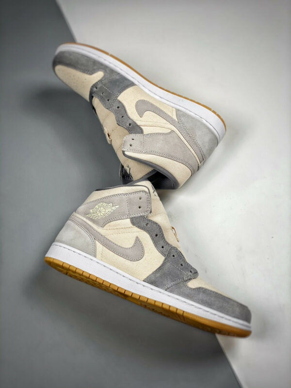 Air Jordan 1 Mid SE Coconut Milk Particle Grey For Sale