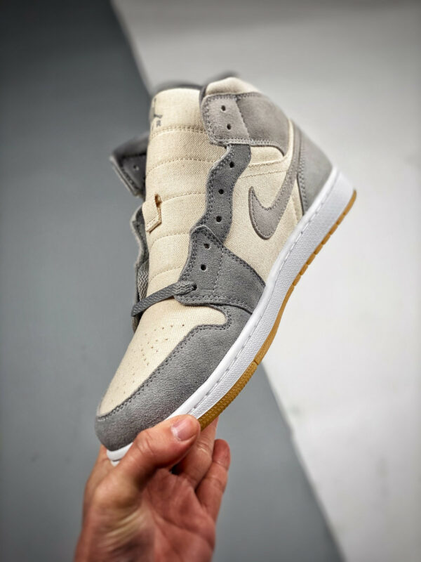 Air Jordan 1 Mid SE Coconut Milk Particle Grey For Sale