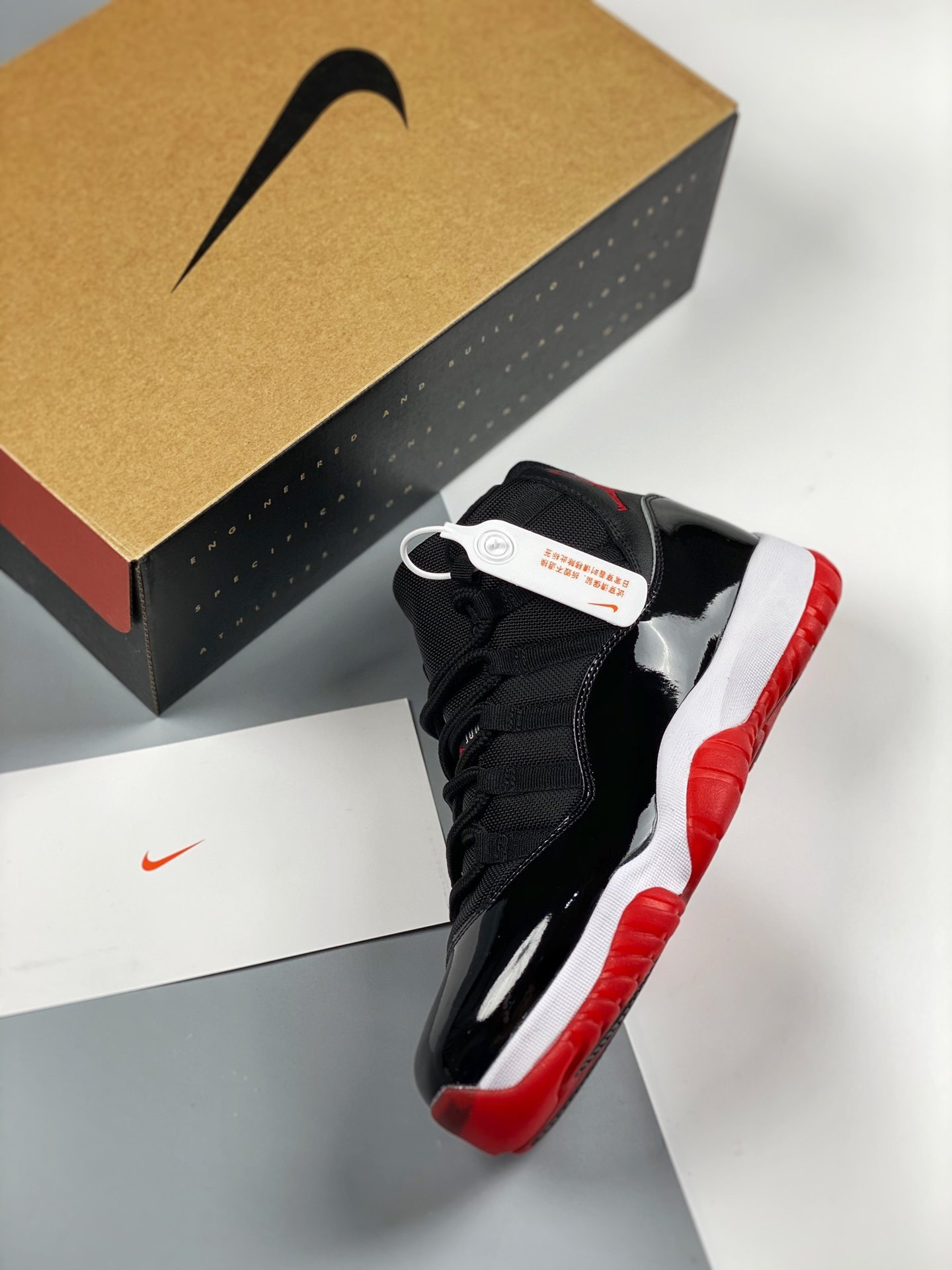 Air Jordan 11 Bred 2019 Black White-Varsity Red 378037-061 For Sale