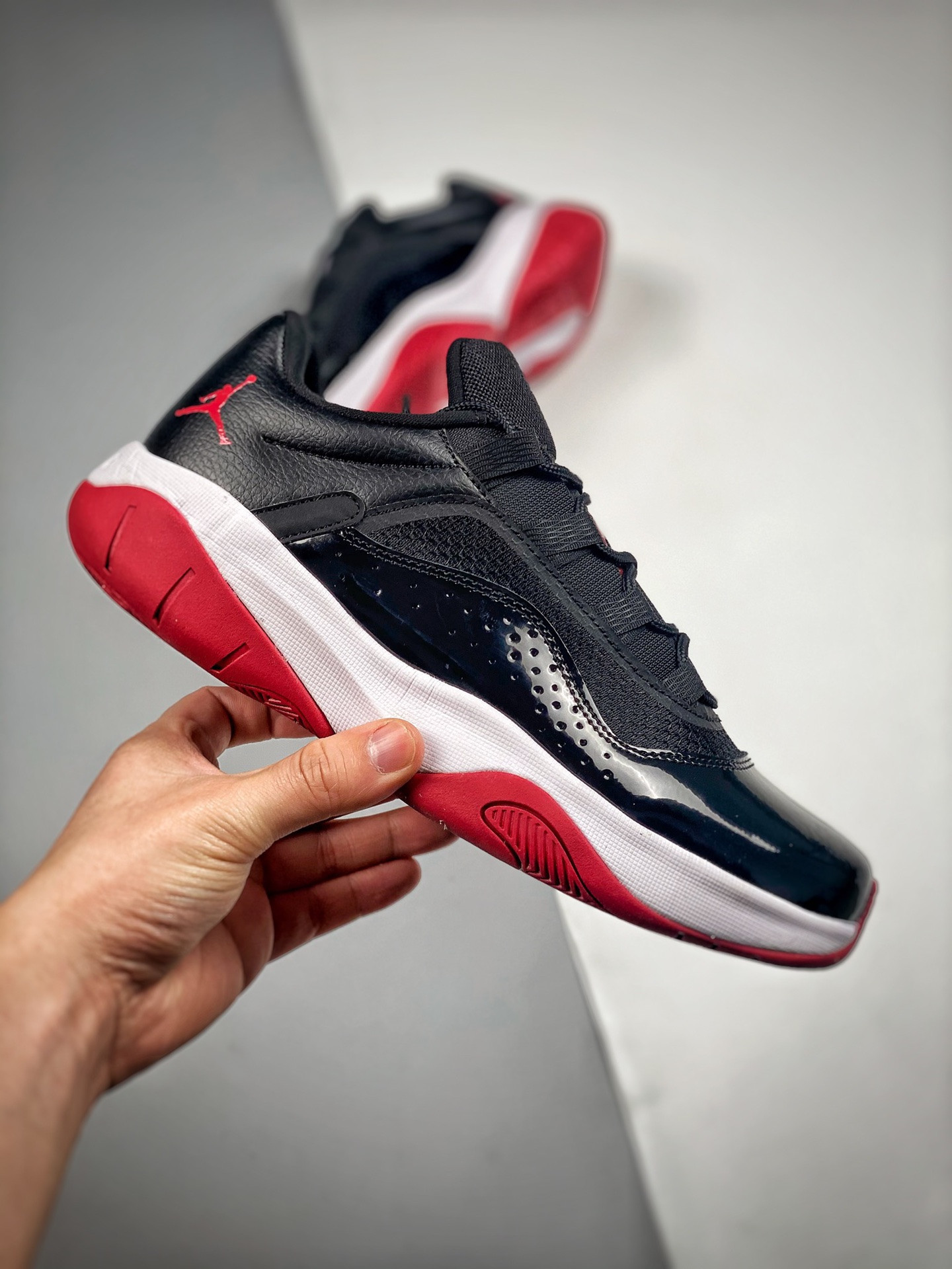 Air Jordan 11 CMFT Low Bred Black White-Gym Red For Sale