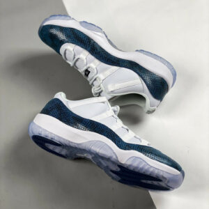 Air Jordan 11 Low Navy Blue Snakeskin CD6846-102 For Sale