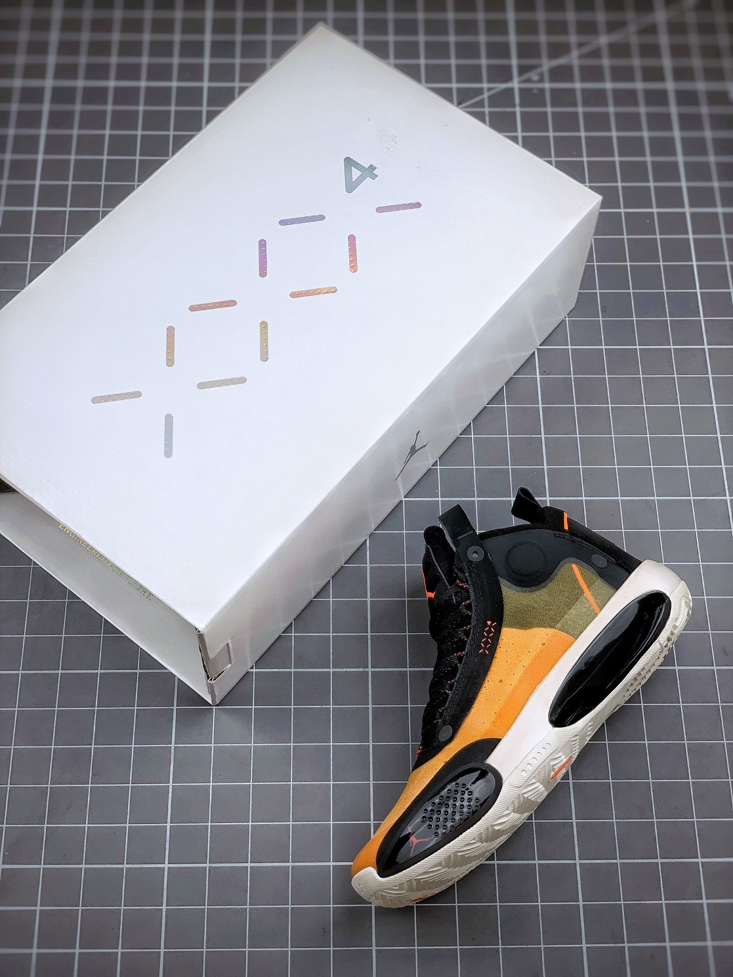 Air Jordan 34 Amber Rise Black-Sail-Metallic Silver AR3240-800 On Sale