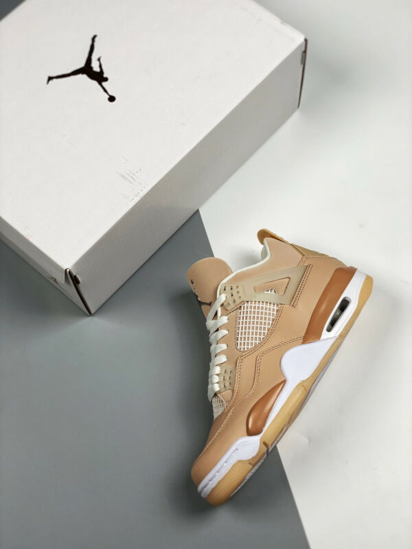 Air Jordan 4 Shimmer Bronze Eclipse Orange Quartz Metallic Silver For Sale