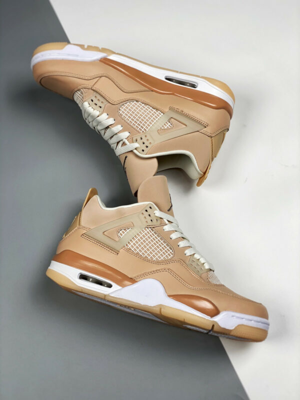 Air Jordan 4 Shimmer Bronze Eclipse Orange Quartz Metallic Silver For Sale