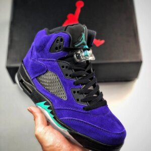 Air Jordan 5 Alternate Grape Grape Ice Black-Clear-New Emerald For Sale