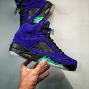 Air Jordan 5 Alternate Grape Grape Ice Black-Clear-New Emerald For Sale