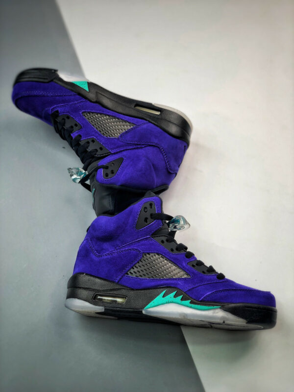 Air Jordan 5 Alternate Grape Grape Ice Black-Clear-New Emerald For Sale