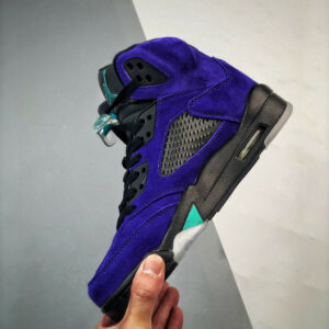 Air Jordan 5 Alternate Grape Grape Ice Black-Clear-New Emerald For Sale