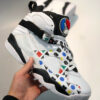 Air Jordan 8 Quai 54 White Black-Multi-Color For Sale