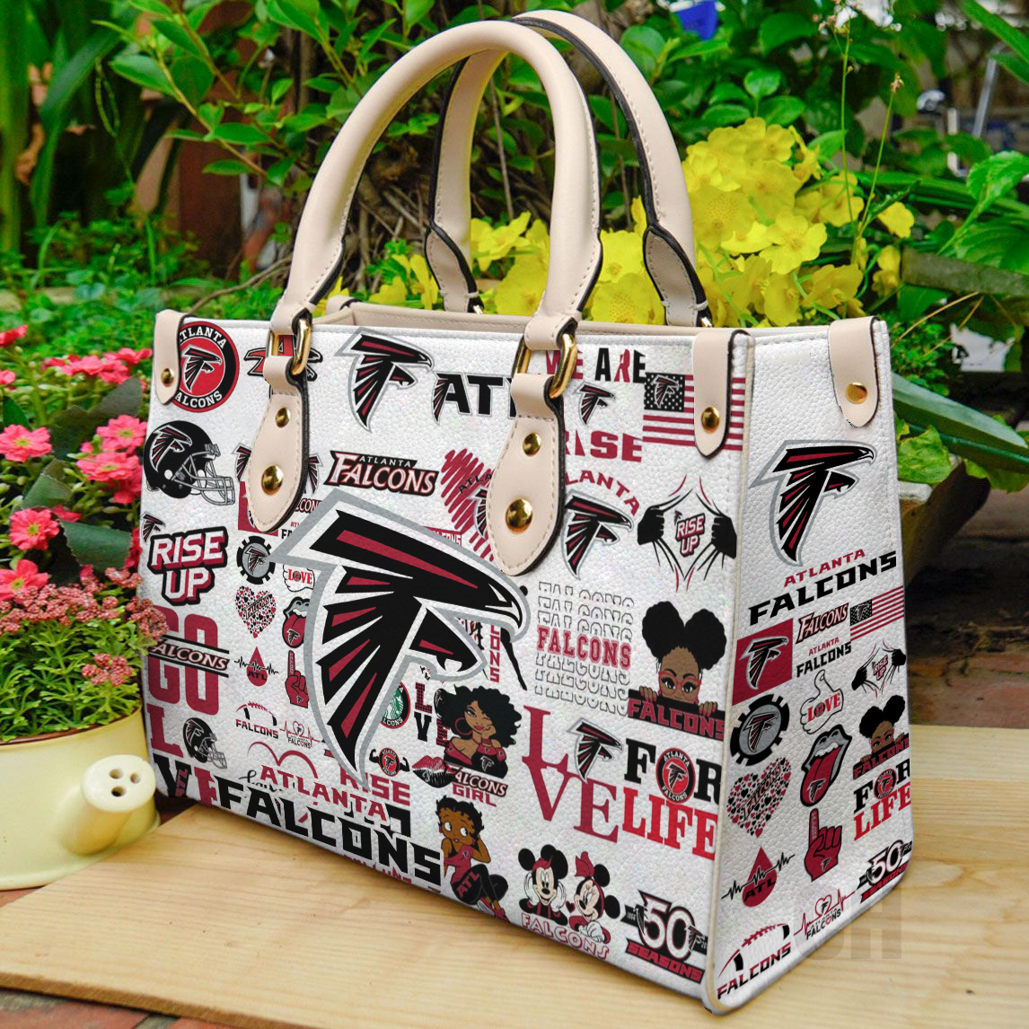 Atlanta Falcons Women Leather Hand Bag