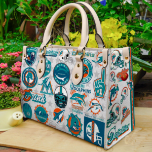 Miami Dolphins 2 Women Leather Hand Bag