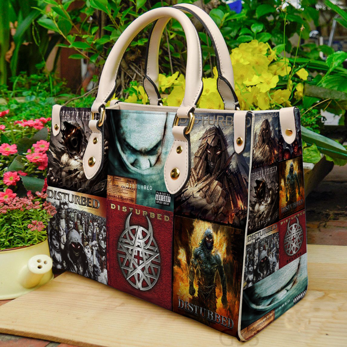 Disturbed Women Leather Hand Bag