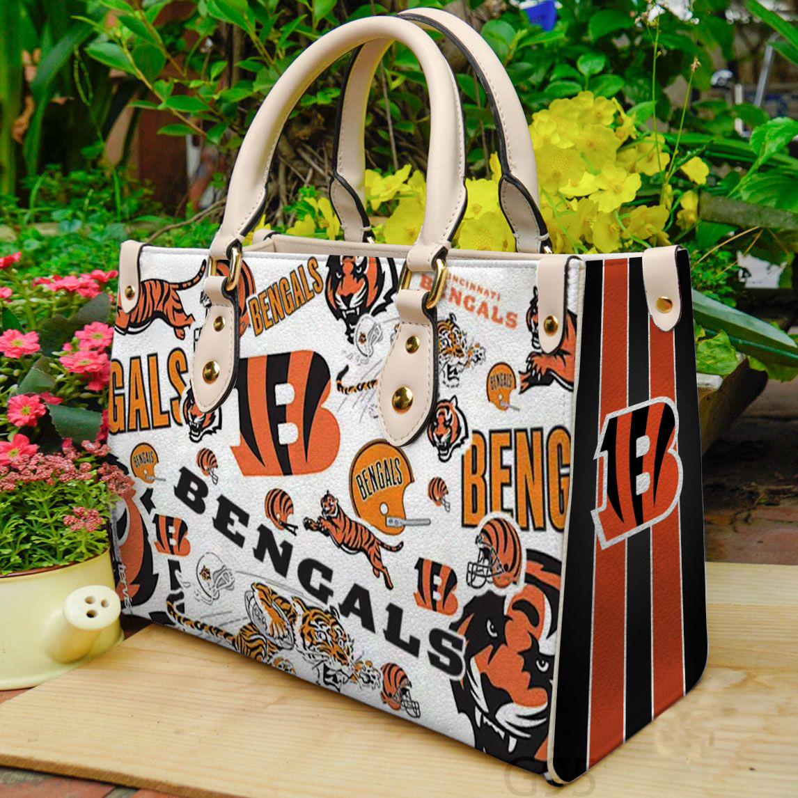 Cincinnati Bengals Love Women Leather Hand Bag