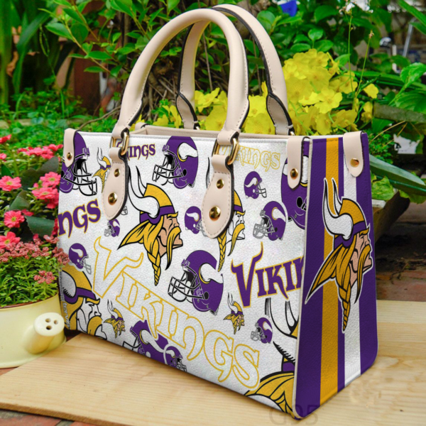 Minnesota Vikings Women Leather Hand Bag