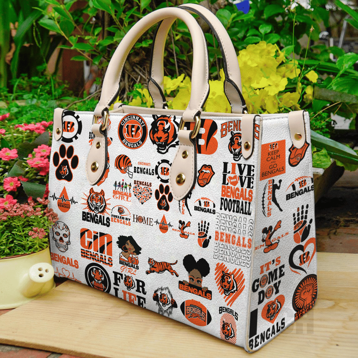 Cincinnati Bengals lover Women Leather Hand Bag