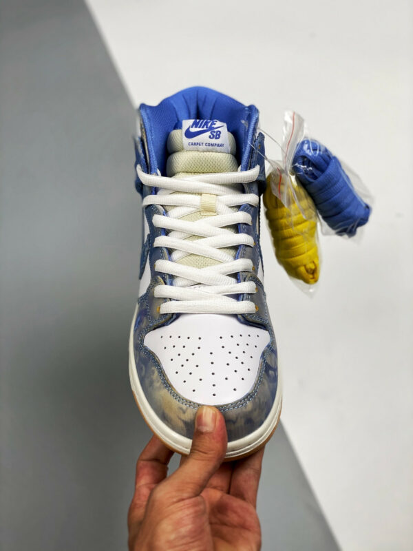 Carpet Company x Nike SB Dunk High White Dark Sulfur-Coconut Milk-Royal Pulse For Sale