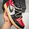 Custom Air Jordan 1 Low Black Red White For Sale