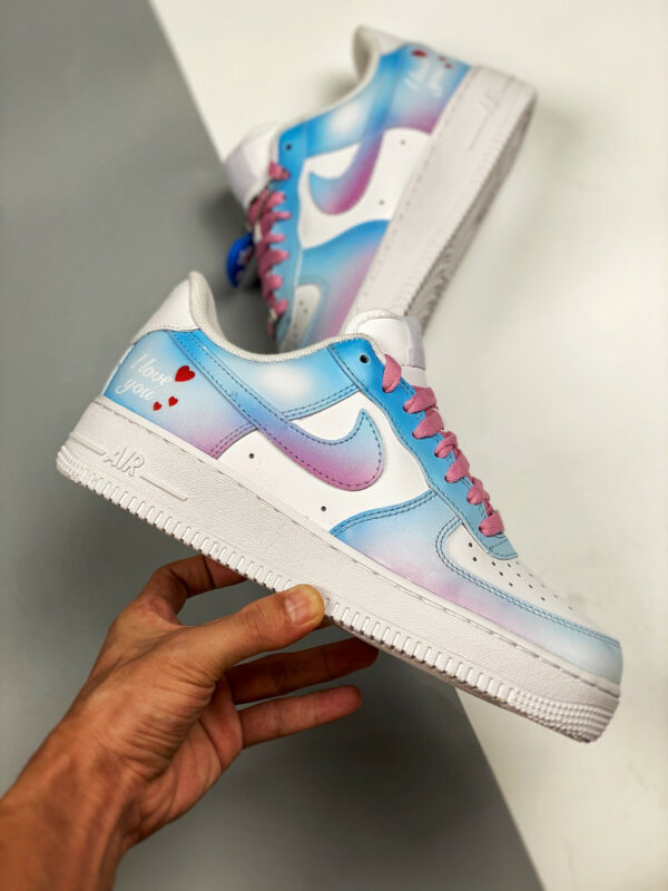 Custom Nike Air Force 1 I Love You White Multi For Sale