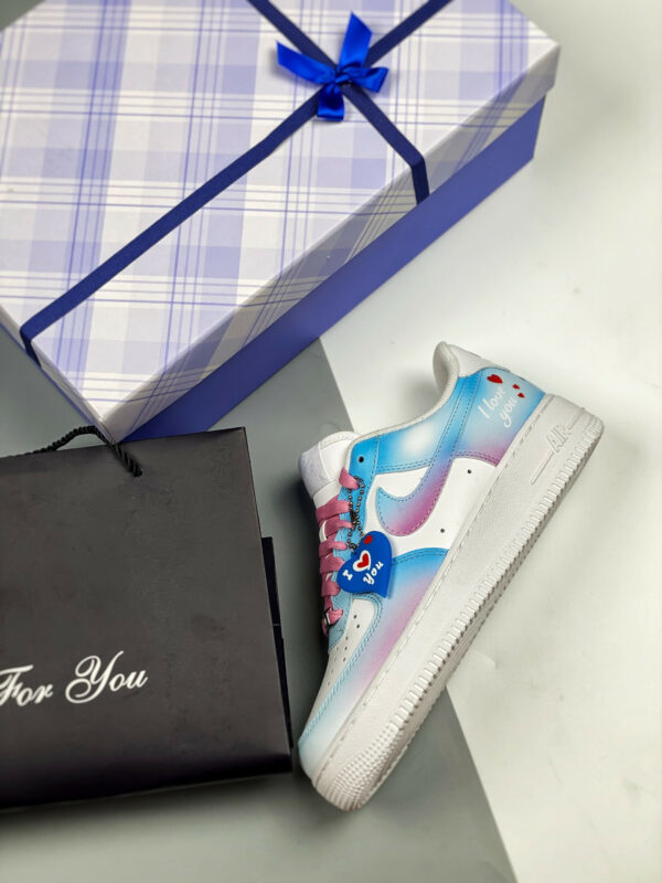 Custom Nike Air Force 1 I Love You White Multi For Sale